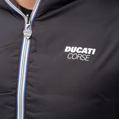 Giacca corta da uomo con design reversibile nero e grigio Ducati Corse