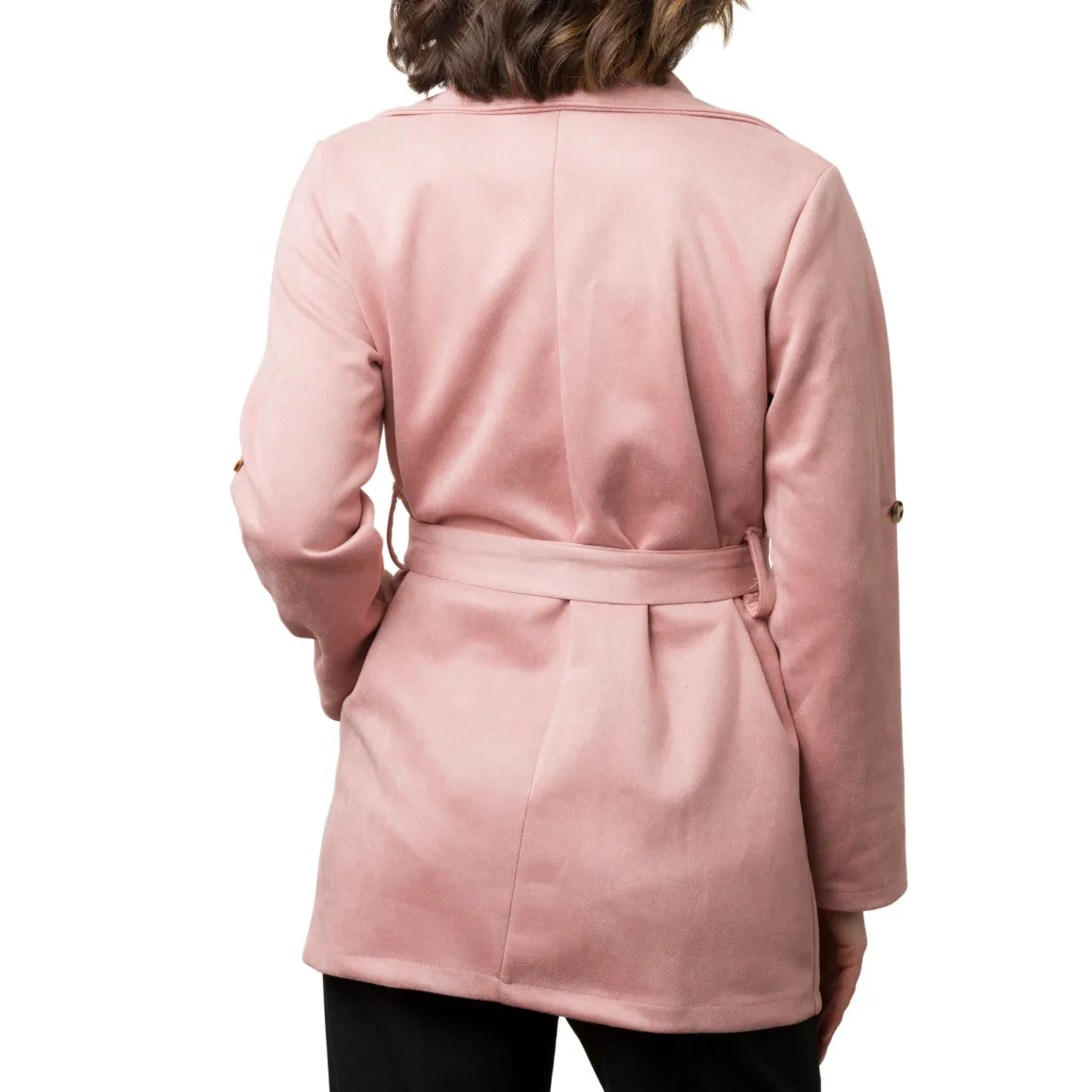 Giacca da donna rosa in tessuto effetto ciniglia Swish Jeans