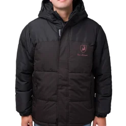 Giacca da uomo Tonino Lamborghini nera con cappuccio e logo