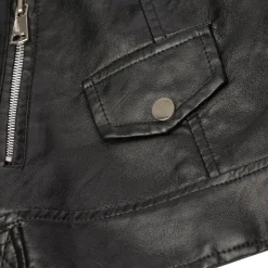 Giacca nera effetto pelle da donna Swish Jeans