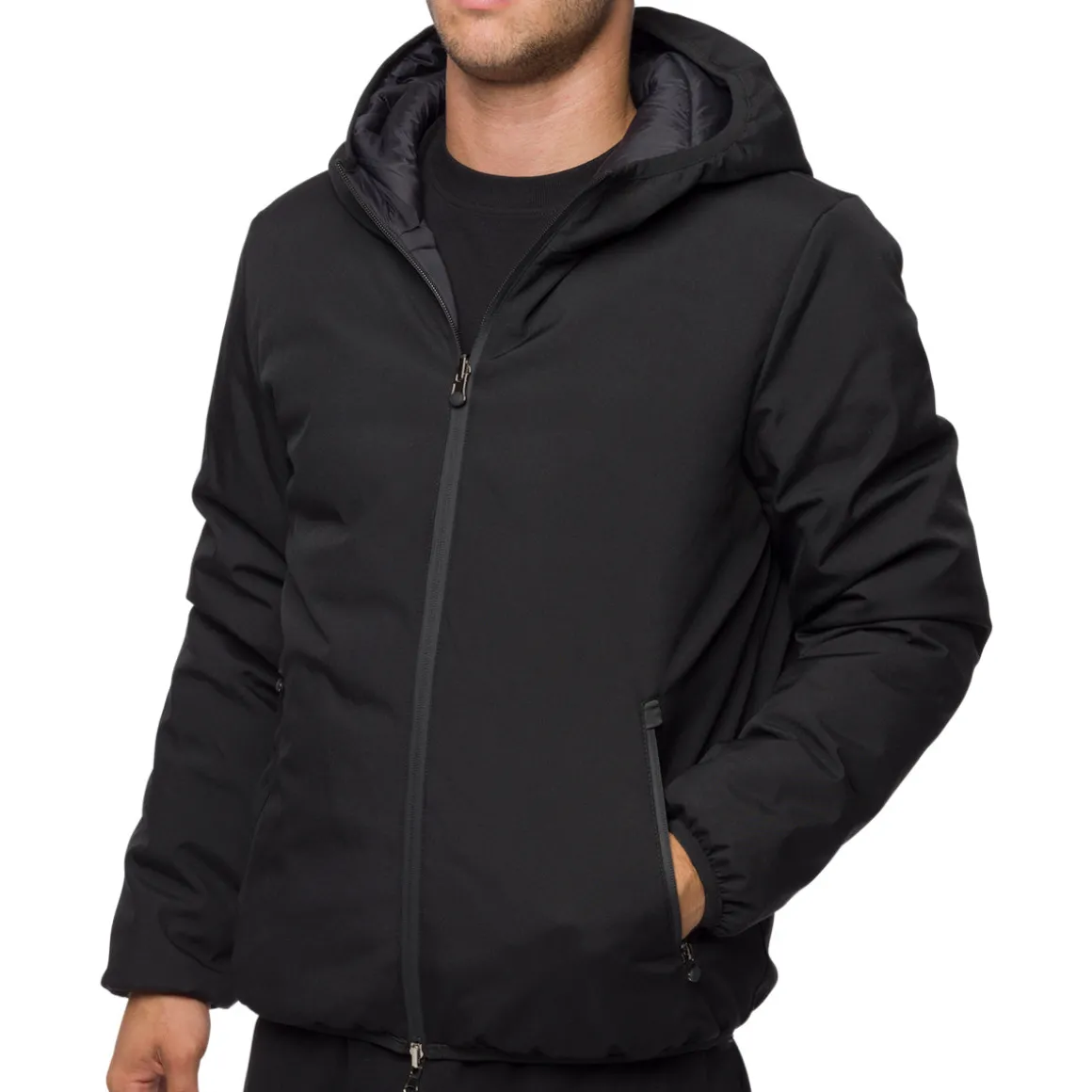 Giacca tecnica reversibile nera da uomo Gate 76