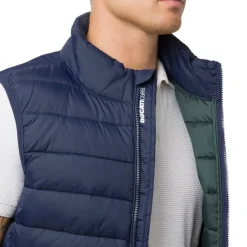 Gilet trapuntato blu da Uomo con logo Ducati Corse