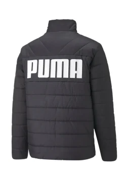 Giubbino uomo nero con logo a contrasto Puma