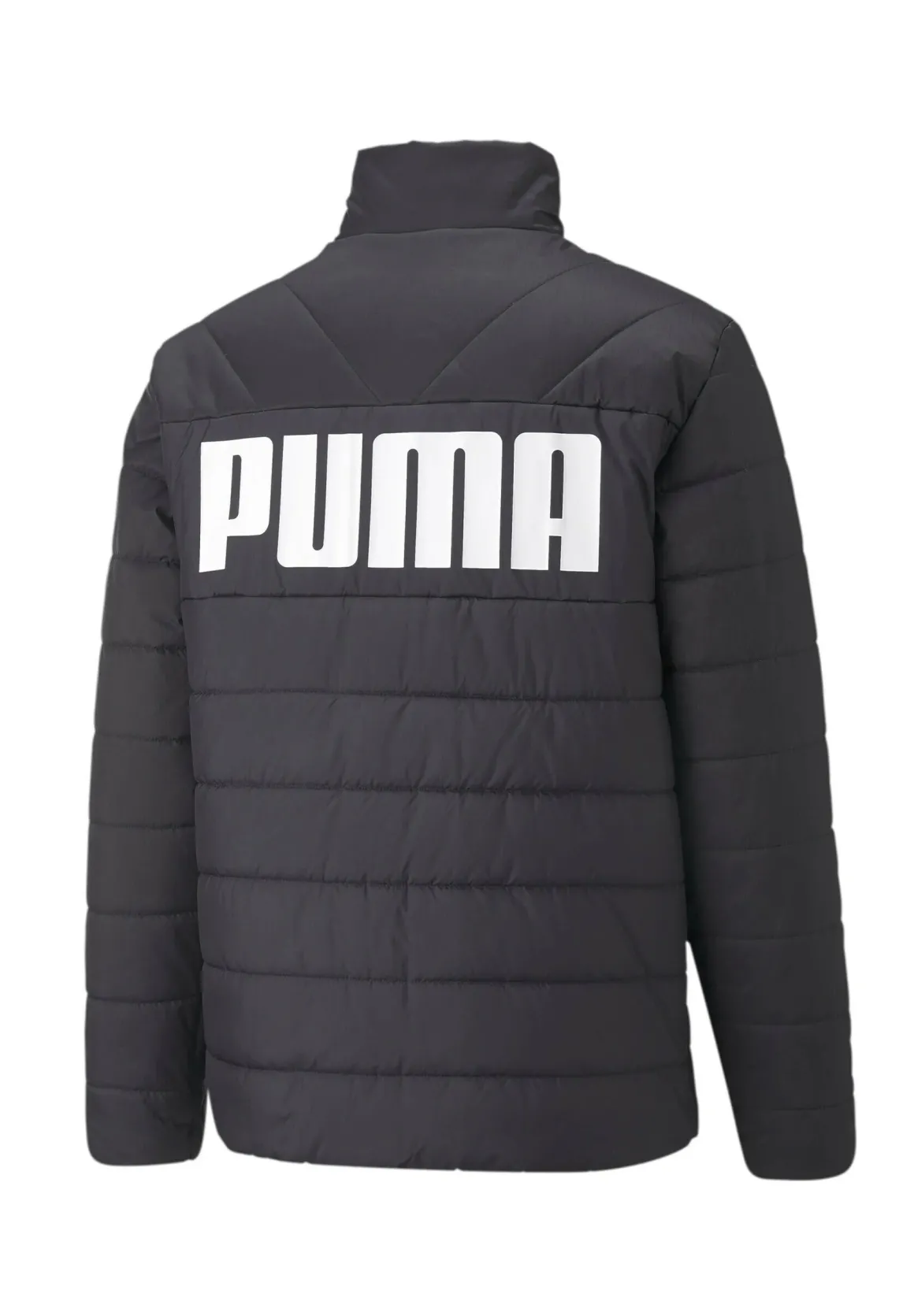 Giubbino uomo nero con logo a contrasto Puma