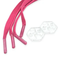 Lacci elastici con sistema bloccaggio regolabile fucsia WNSPORT