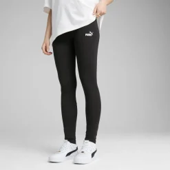 Leggings neri da Donna con logo frontale ESS Small No. 1 Puma