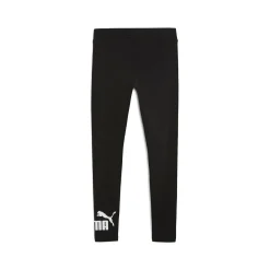 Leggins sportivi neri da donna in cotone con logo a contrasto Puma