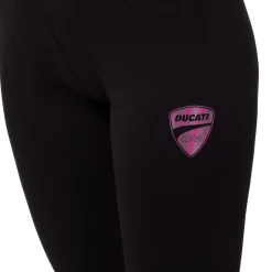 Leggins sportivi neri da Donna in cotone con logo Ducati Corse