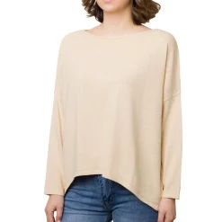 Maglioncino girocollo da donna beige Swish Jeans