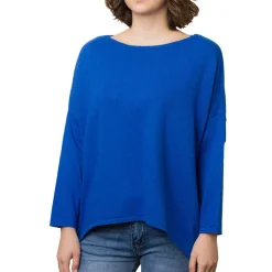 Maglioncino girocollo da donna blu Swish Jeans