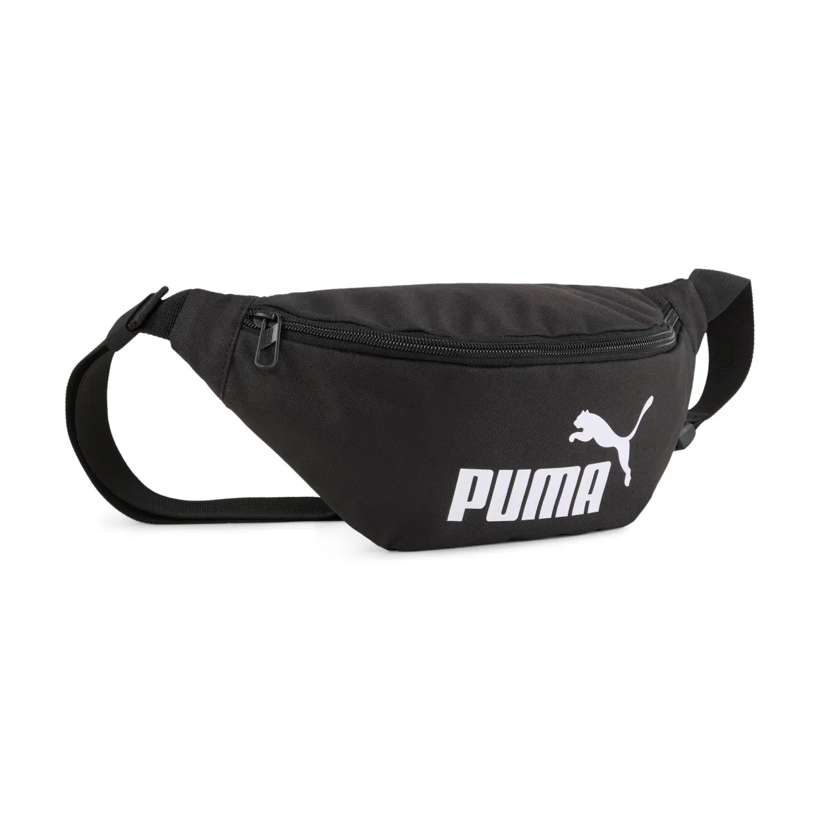 Marsupio sportivo nero con tasche e logo Puma Phase