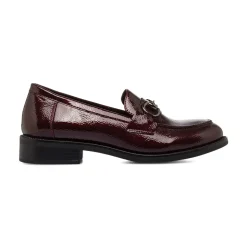 Mocassini bordeaux da Donna con dettaglio metallo Lora Ferres