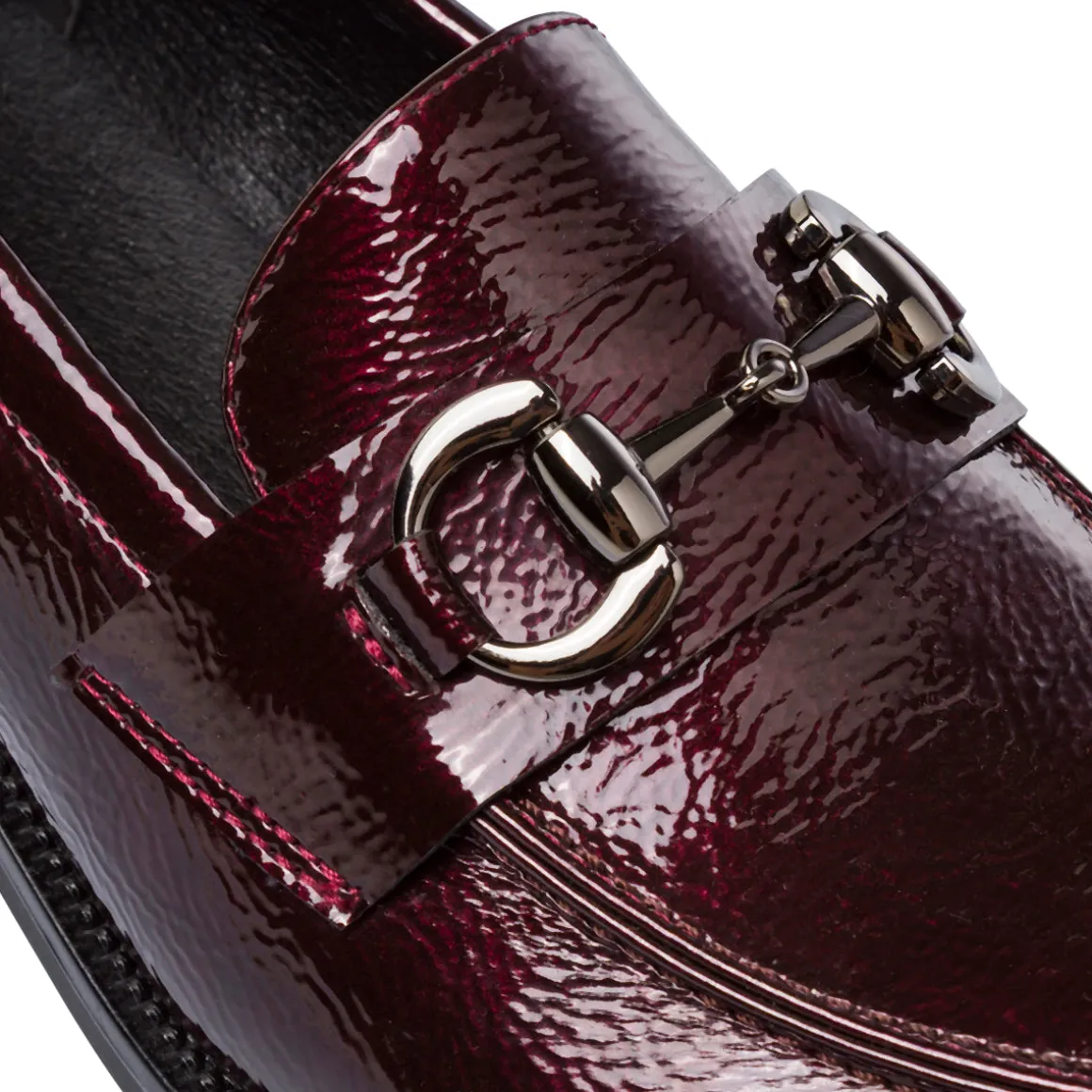 Mocassini bordeaux da Donna con dettaglio metallo Lora Ferres
