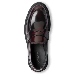 Mocassini bordeaux da Uomo in pelle Primopiano