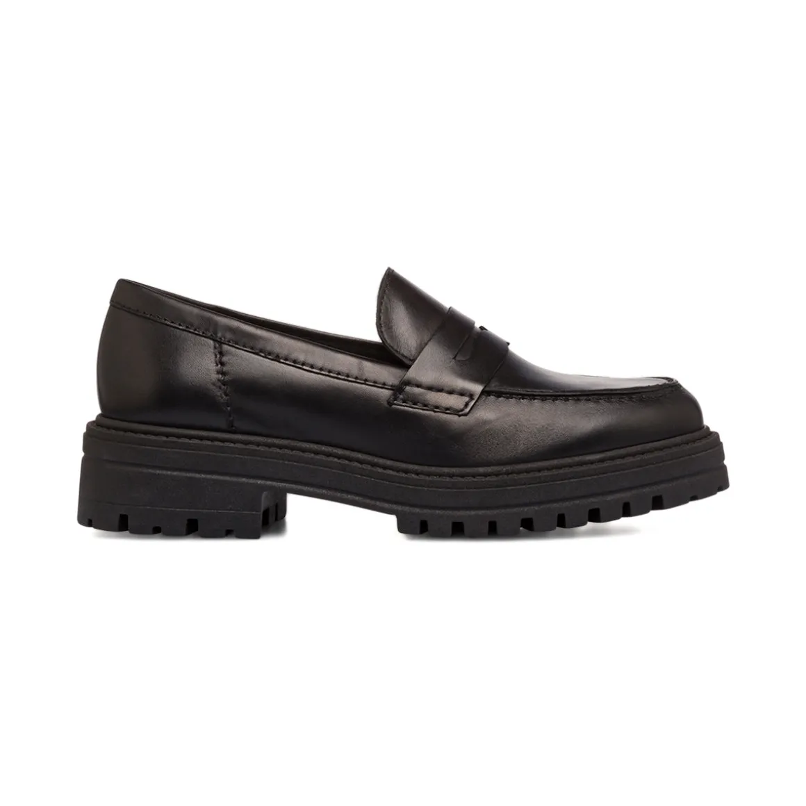 Mocassini chunky da donna neri Primopiano
