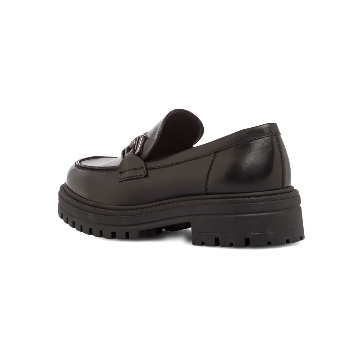 Mocassini chunky da donna neri con morsetto Primopiano