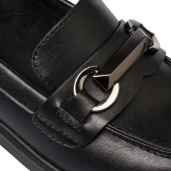 Mocassini chunky da donna neri Lora Ferres con fibbia