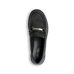 Mocassini chunky da donna neri Lora Ferres con fibbia