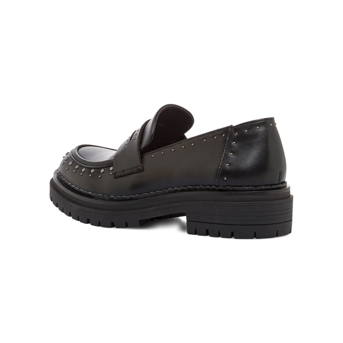 Mocassini chunky da donna neri con borchie Swish Jeans