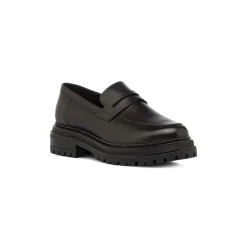 Mocassini chunky loafer neri in Pelle da Donna Primopiano