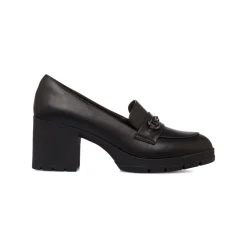 Mocassini comfort neri con tacco da donna P Soft
