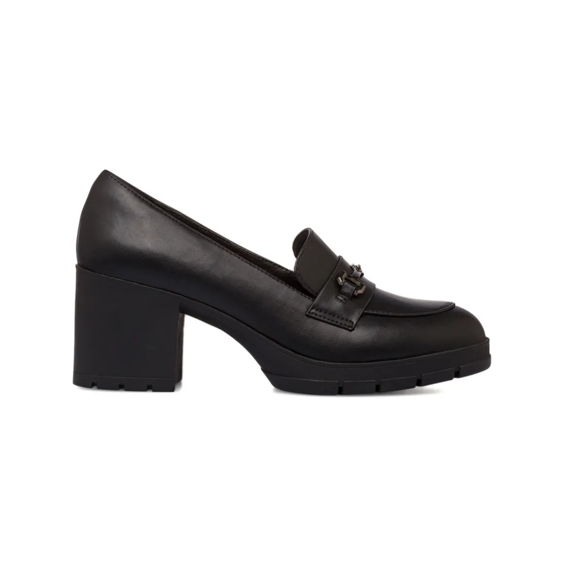 Mocassini comfort neri con tacco da donna P Soft