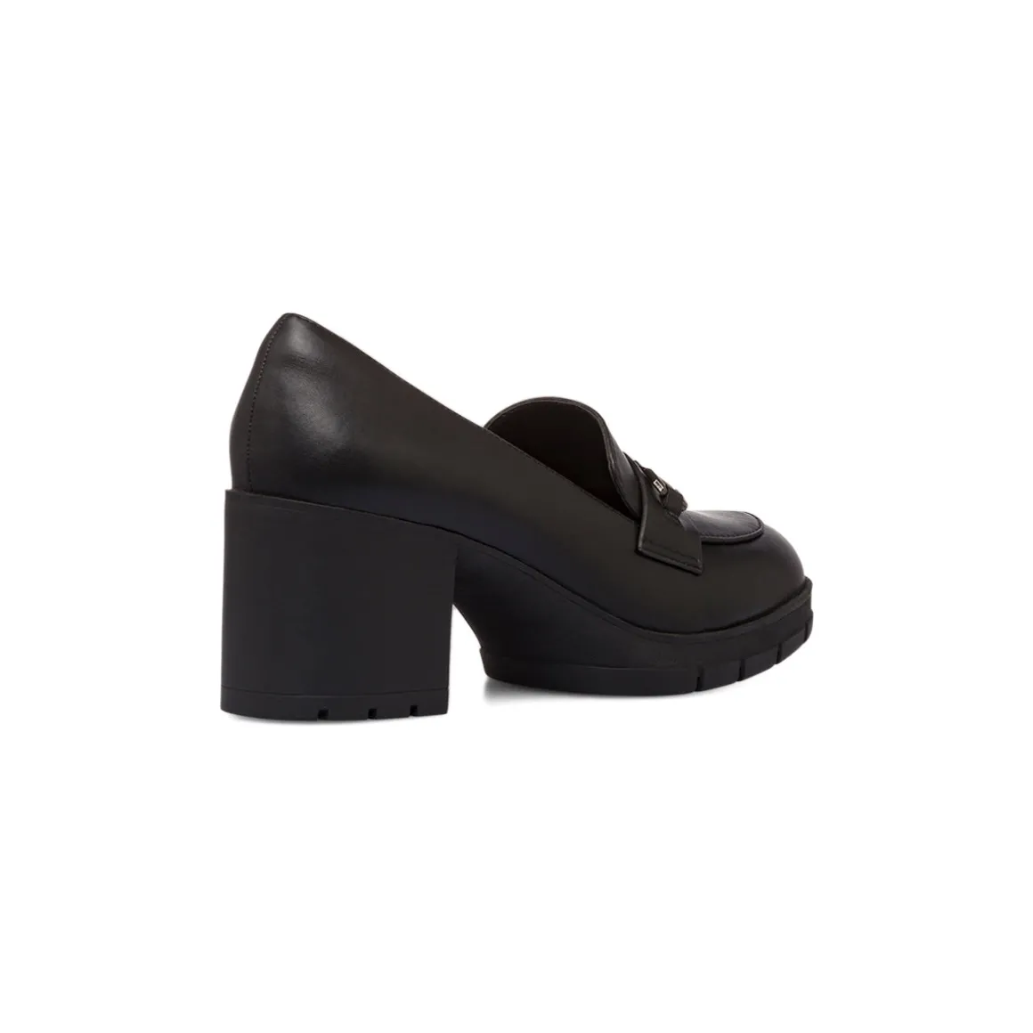 Mocassini comfort neri con tacco da donna P Soft