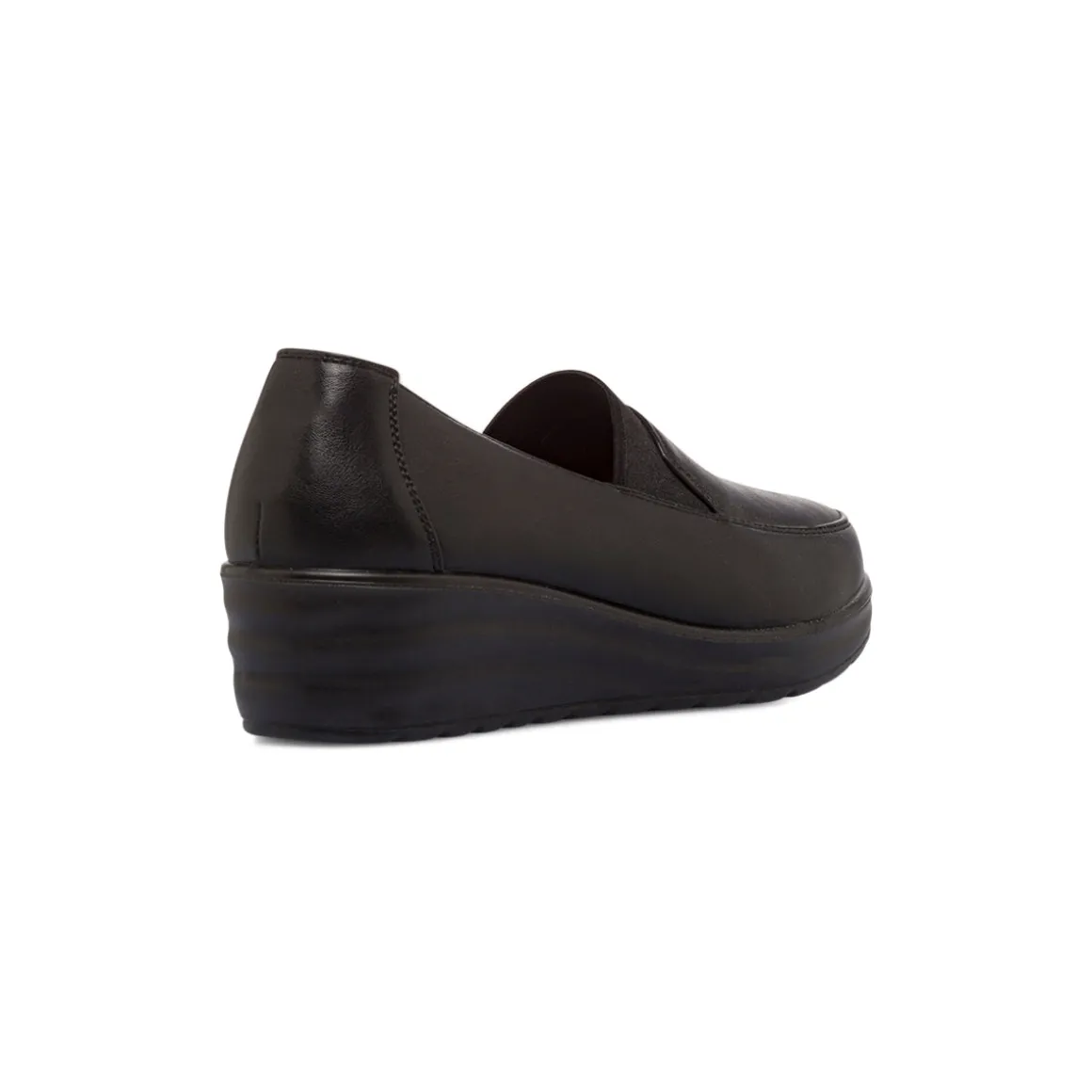 Mocassini comfort neri da Donna con zeppa P Soft