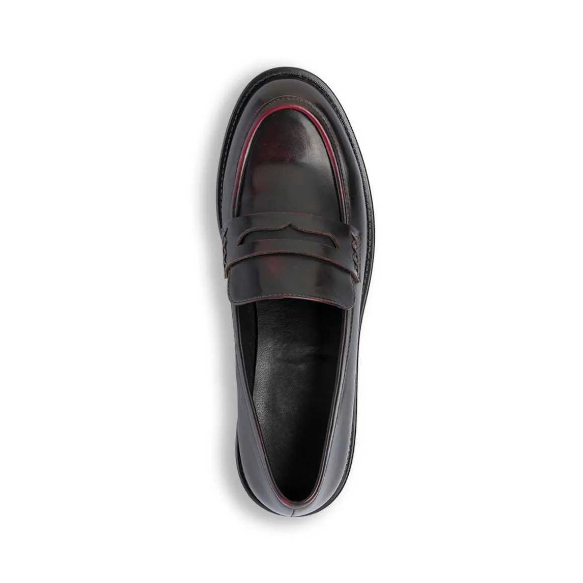 Mocassini da donna Swish Jeans bordeaux effetto vintage