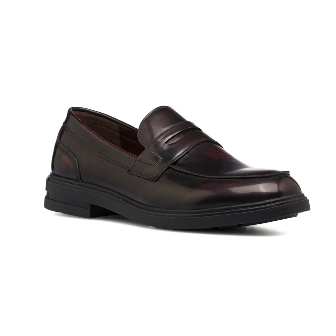 Mocassini eleganti bordeaux effetto vintage da uomo Riflessi Urbani