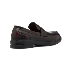 Mocassini eleganti bordeaux effetto vintage da uomo Riflessi Urbani
