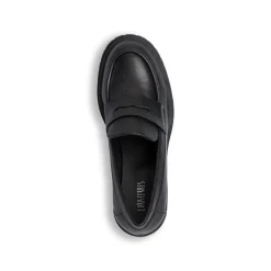 Mocassini loafer neri da Donna con tacco 5 cm Lora Ferres