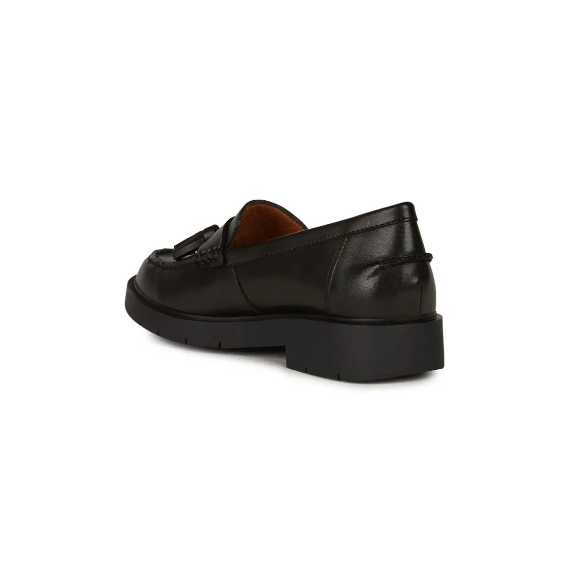 Mocassini neri da Donna con nappina con suola traspirante Geox