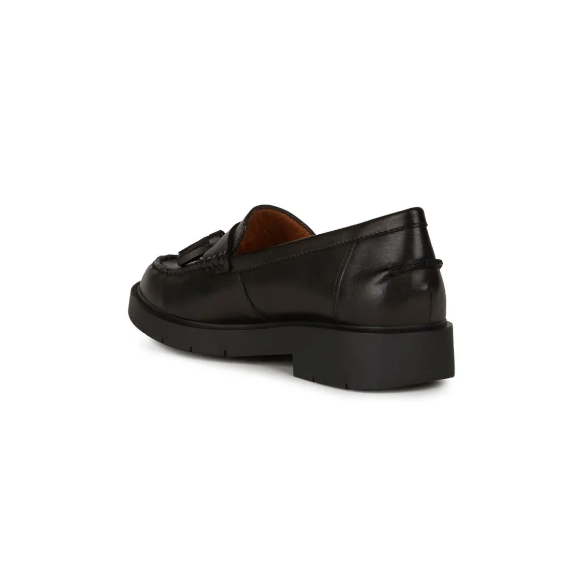 Mocassini neri da Donna con nappina con suola traspirante Geox