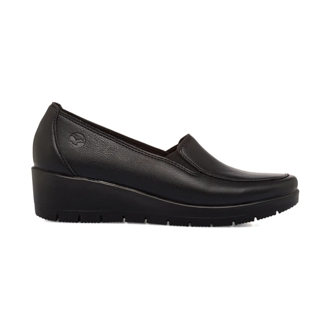Mocassini neri da Donna con zeppa Fly Flot