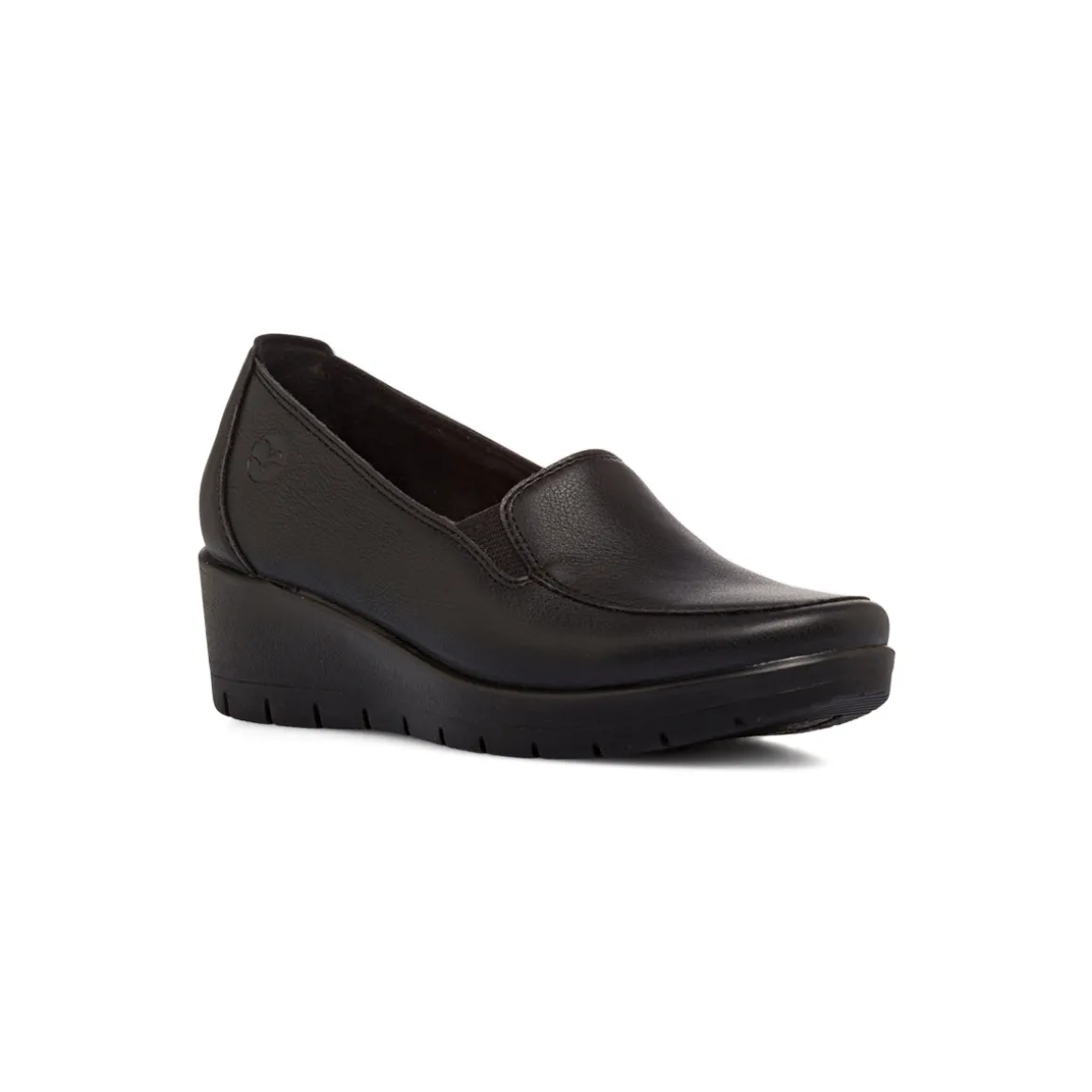 Mocassini neri da Donna con zeppa Fly Flot