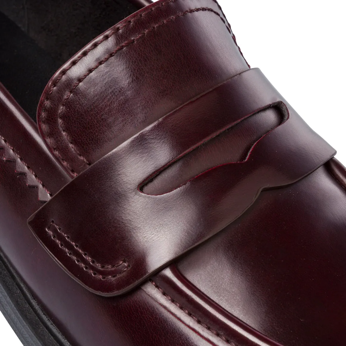 Mocassini penny loafer bordeaux da Donna Lora Ferres