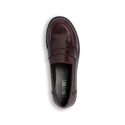 Mocassini penny loafer bordeaux da Donna Lora Ferres