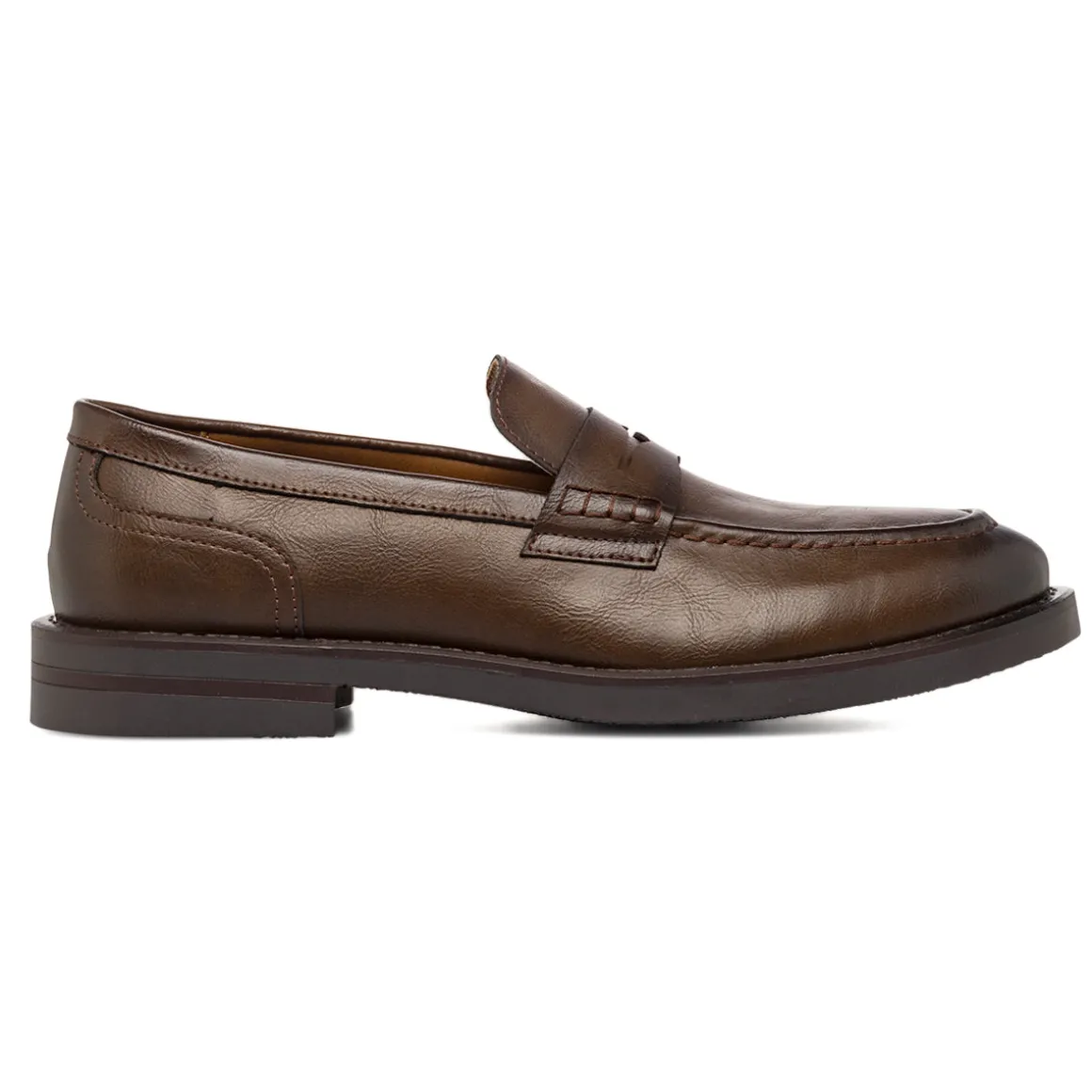 Mocassini Penny Loafer marroni da Uomo in similpelle Riflessi Urbani