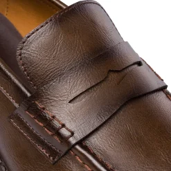 Mocassini Penny Loafer marroni da Uomo in similpelle Riflessi Urbani