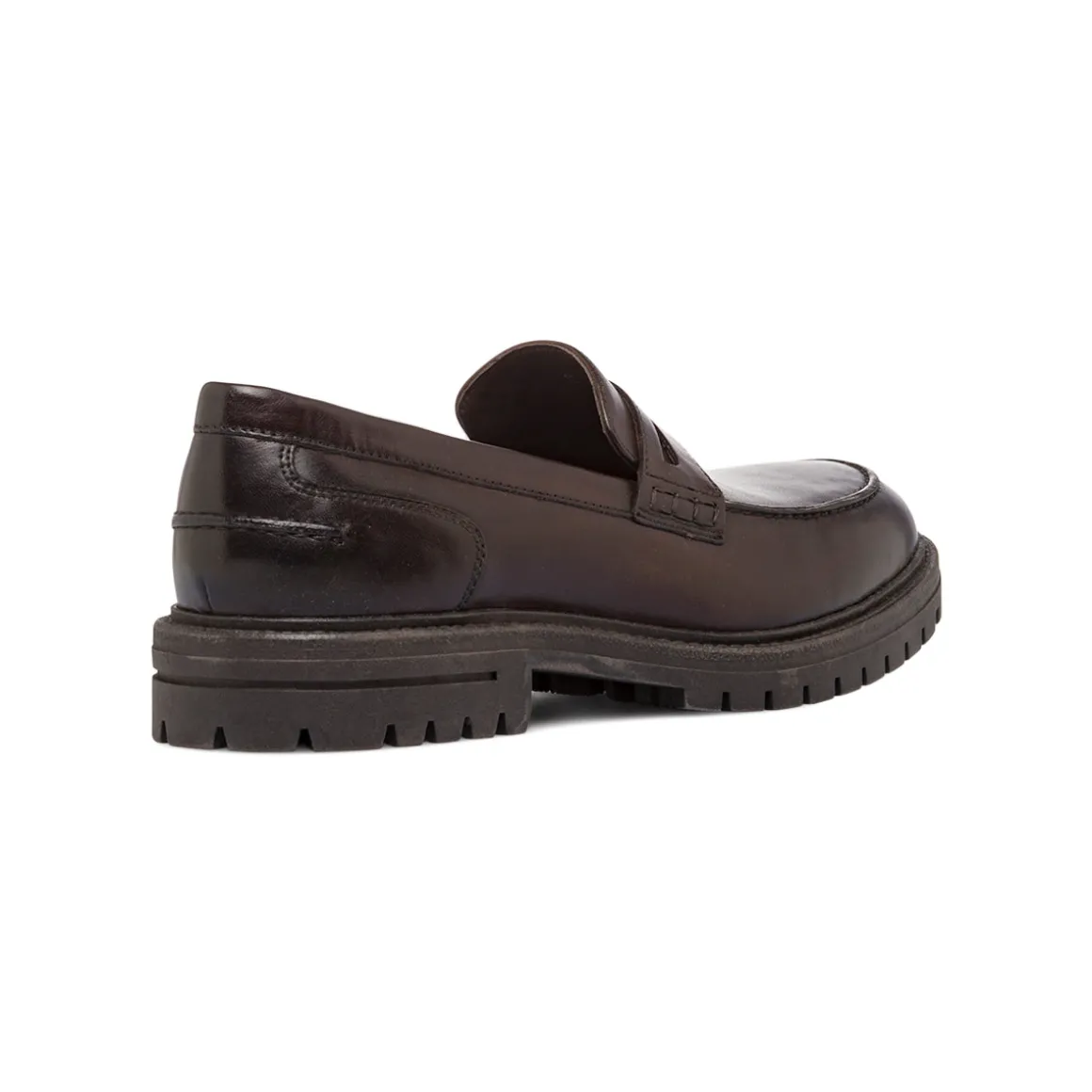 Mocassini Penny Loafer Marroni da Uomo in pelle Primopiano