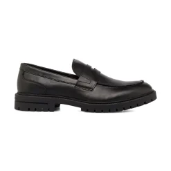 Mocassini Penny loafer neri da Uomo Riflessi Urbani