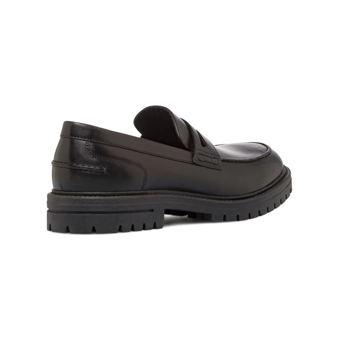 Mocassini Penny Loafer neri da Uomo in pelle Primopiano