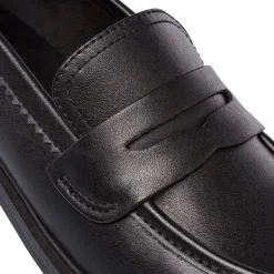 Mocassini penny loafer neri da Donna Lora Ferres