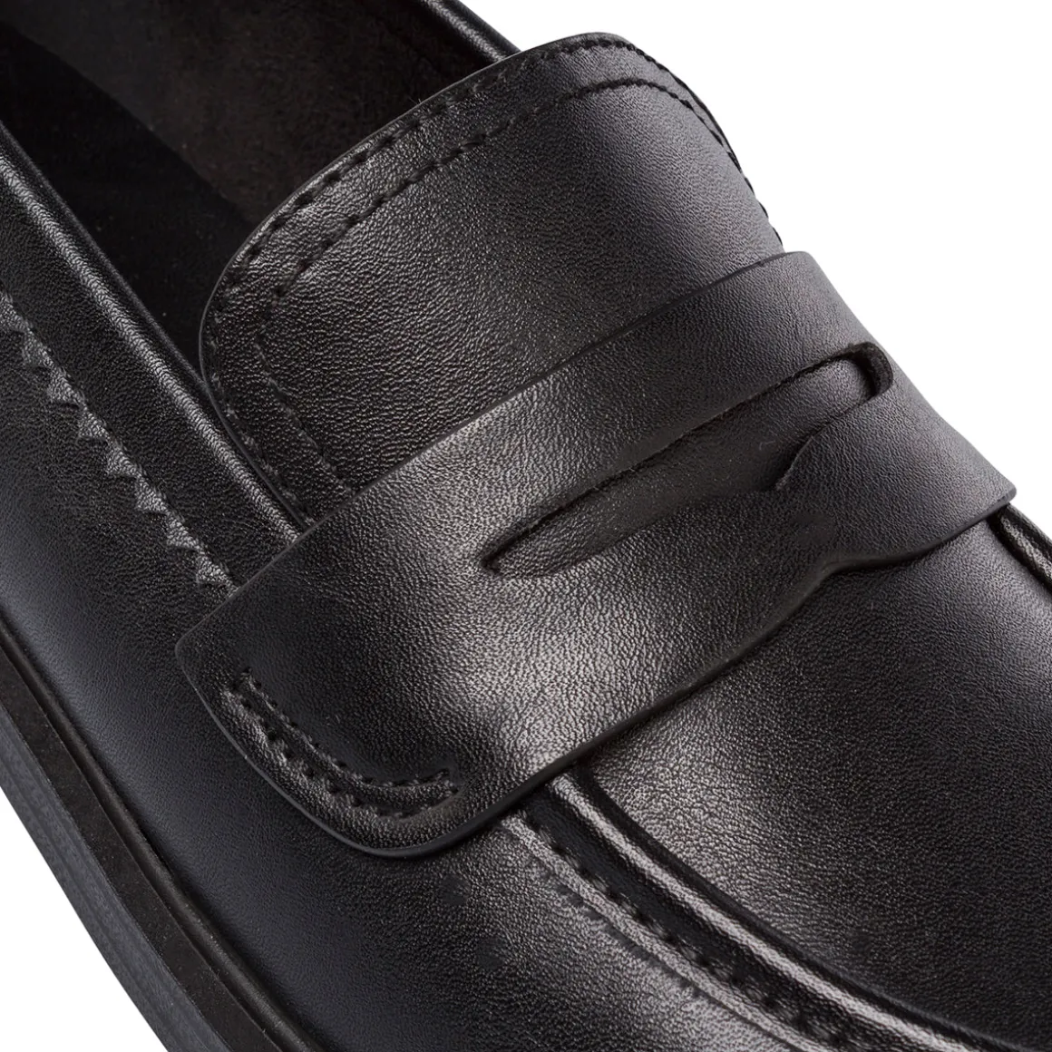 Mocassini penny loafer neri da Donna Lora Ferres