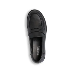 Mocassini penny loafer neri da Donna Lora Ferres