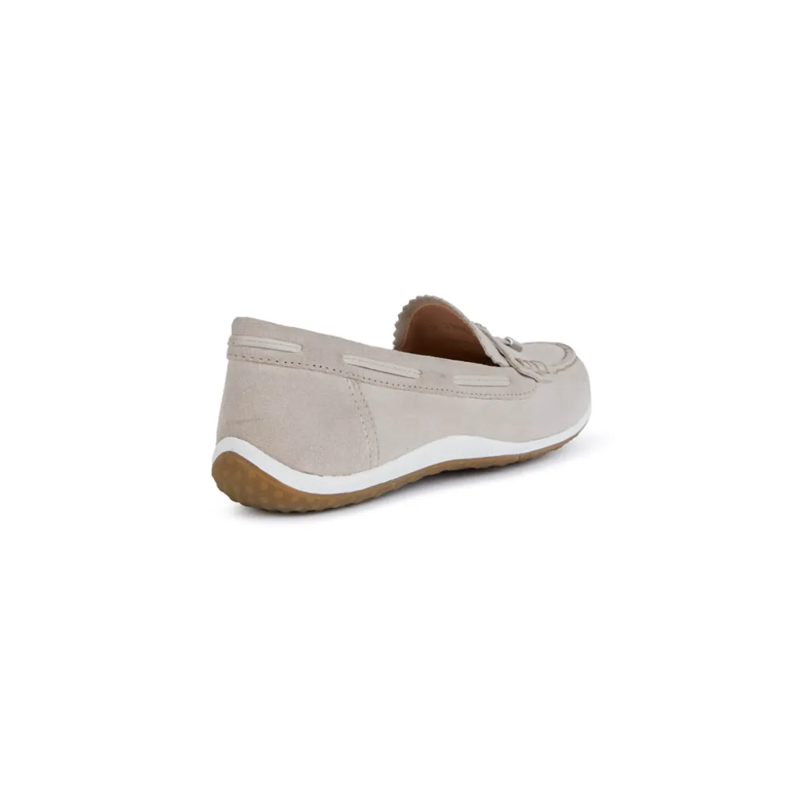 Mocassini taupe da Donna con nappine e suola traspirante Geox