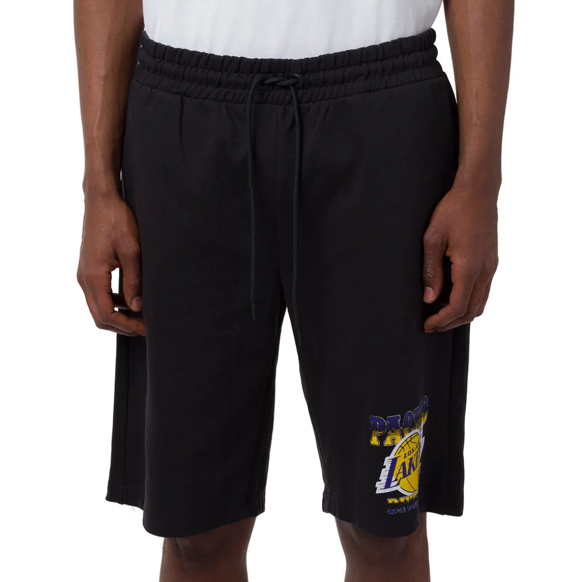 Pantaloncini corti Sportivi da Uomo neri con stampa LA Lakers NBA