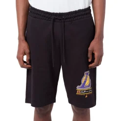 Pantaloncini corti sportivi da Uomo neri con stampa LA Lakers Lebron James NBA