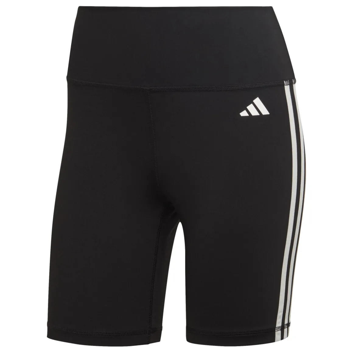 Pantaloncini da donna neri con dettaglio strisce laterali adidas